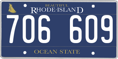 RI license plate 706609
