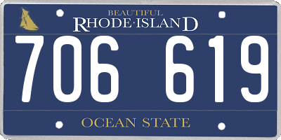 RI license plate 706619