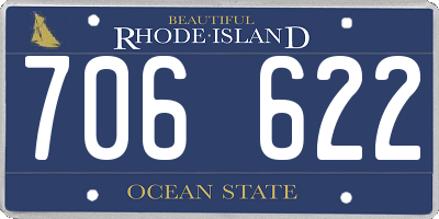 RI license plate 706622