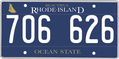 RI license plate 706626