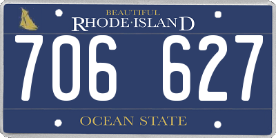 RI license plate 706627