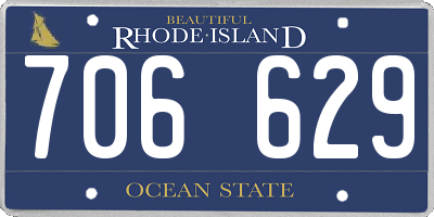 RI license plate 706629