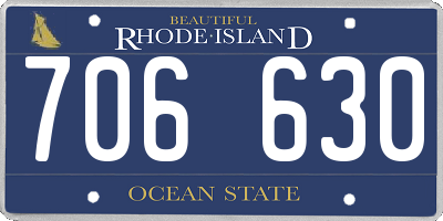 RI license plate 706630