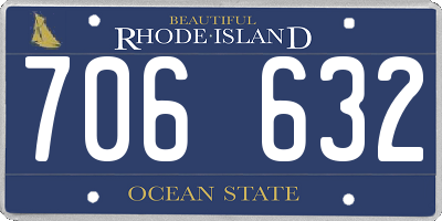RI license plate 706632