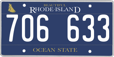 RI license plate 706633