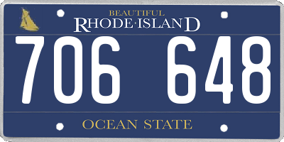 RI license plate 706648