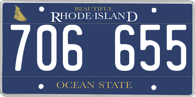 RI license plate 706655