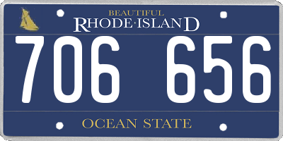 RI license plate 706656