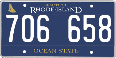 RI license plate 706658