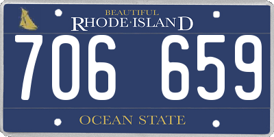 RI license plate 706659
