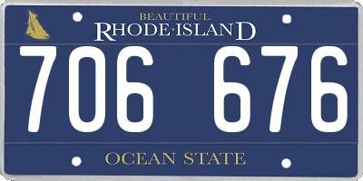 RI license plate 706676