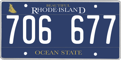 RI license plate 706677