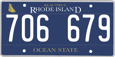 RI license plate 706679