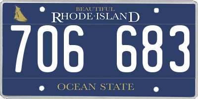 RI license plate 706683