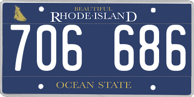 RI license plate 706686