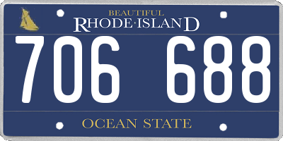 RI license plate 706688