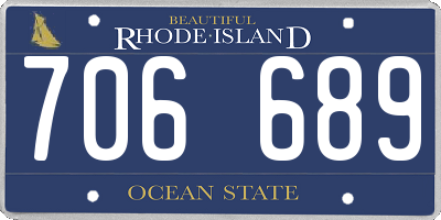 RI license plate 706689