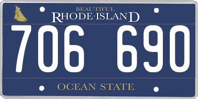 RI license plate 706690