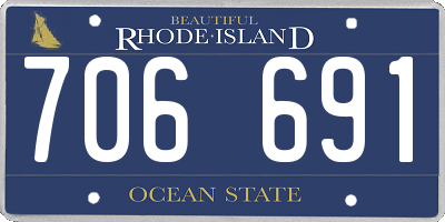 RI license plate 706691