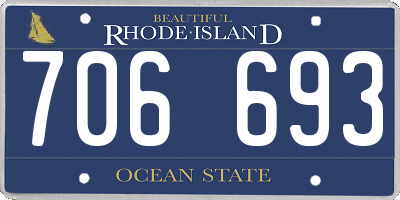 RI license plate 706693