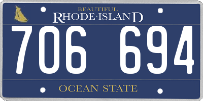 RI license plate 706694