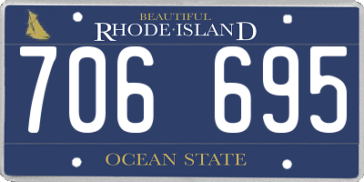 RI license plate 706695