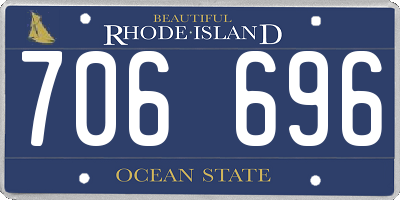 RI license plate 706696