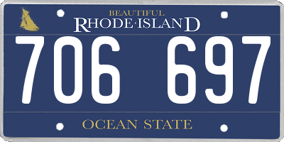 RI license plate 706697