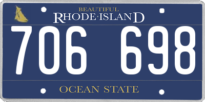 RI license plate 706698