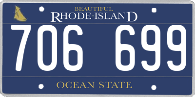 RI license plate 706699