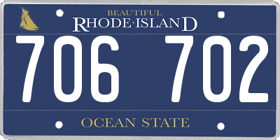 RI license plate 706702