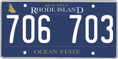 RI license plate 706703