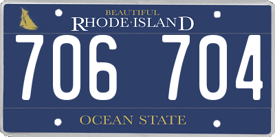 RI license plate 706704