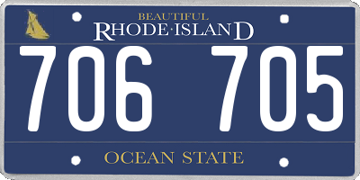 RI license plate 706705