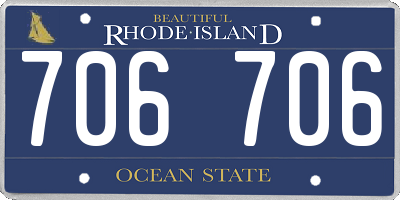 RI license plate 706706