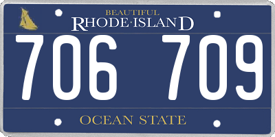 RI license plate 706709