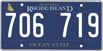 RI license plate 706719
