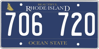 RI license plate 706720