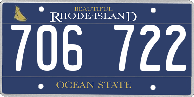RI license plate 706722