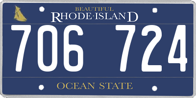 RI license plate 706724