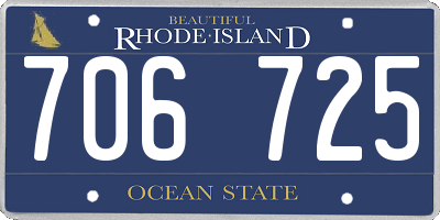 RI license plate 706725