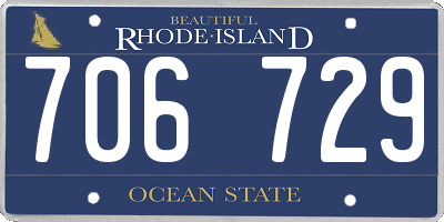 RI license plate 706729