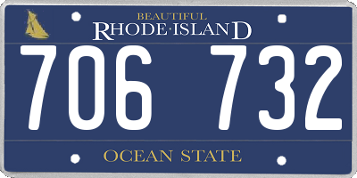 RI license plate 706732