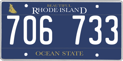 RI license plate 706733
