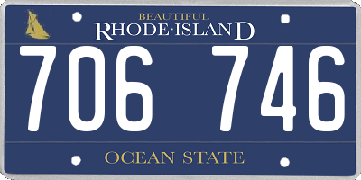 RI license plate 706746