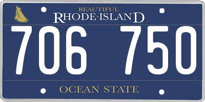 RI license plate 706750