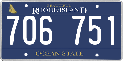 RI license plate 706751