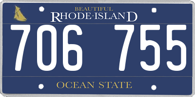 RI license plate 706755
