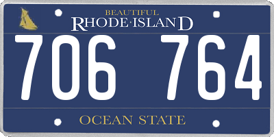 RI license plate 706764