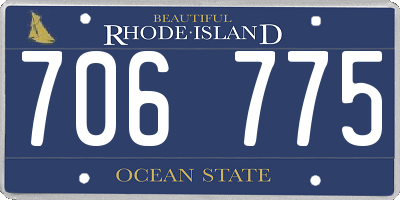 RI license plate 706775